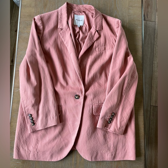 Madewell Larsen Oversized Blazer Jacket, Rose Colored. Woman’s Size 2X - Picture 8 of 12